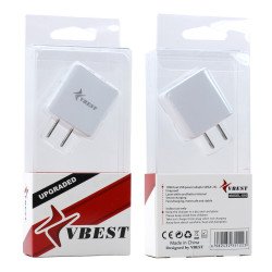 Universal Dual House Power Smart Adapter Charger 2.1A (White)